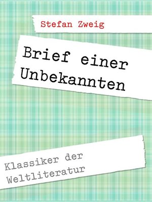 cover image of Brief einer Unbekannten